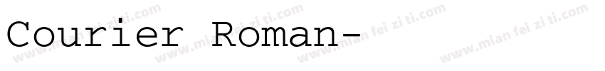 Courier Roman字体转换